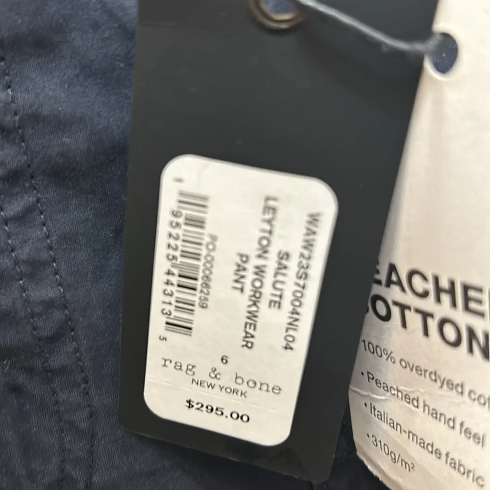 rag & bone Leyton Salute Workwear Pants Size 6 NWT